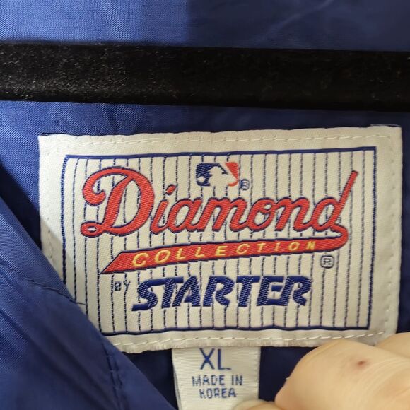 90s Starter Boston Red Sox Pullover XL Diamond Vintage Snap Warmup Jacket Nylon - Picture 5 of 8